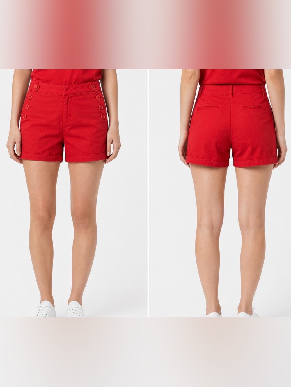 Merona Red Button-Accent Women's Shorts